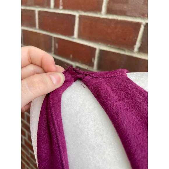 Modcloth Faux Suede Plum Mini Dress - Picture 8 of 9